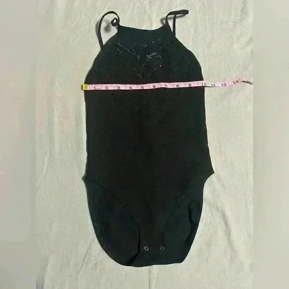 Intimately by Free People Solstice Lace Bodysuit  Ribbed Black NWOT - Picture 5 of 7